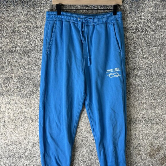 Helmut Lang Pants Mens Large Blue Sweatpants Joggers A Visual Aid Summer 2022 - Picture 1 of 11
